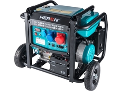 Heron 8896147 elektrocentrála benzínová 17HP 8,2/6,5 kW, podvozek, el. start 